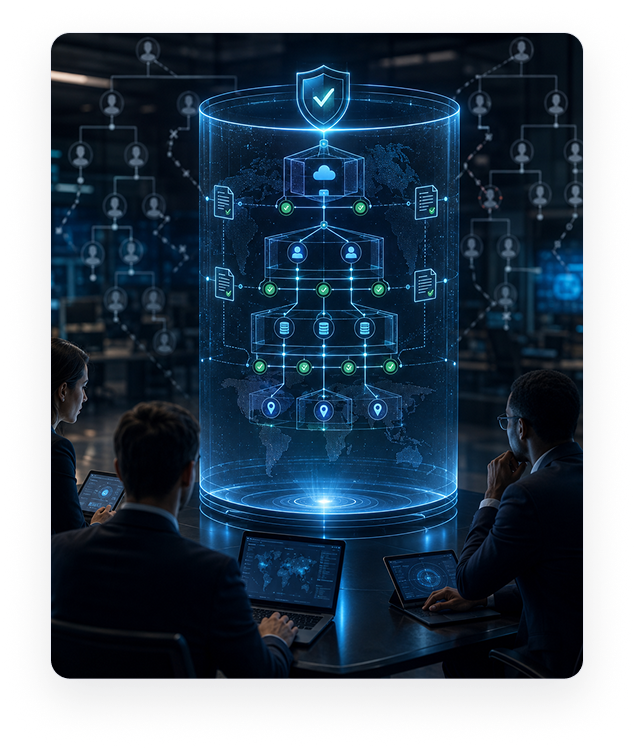 Deployment scope modelled as a governed object with owners and evidence
