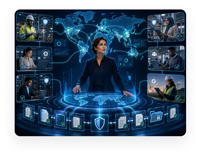 Global workforce deployment with regional evidence and controls